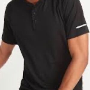 Men's Black Henley Shirt M